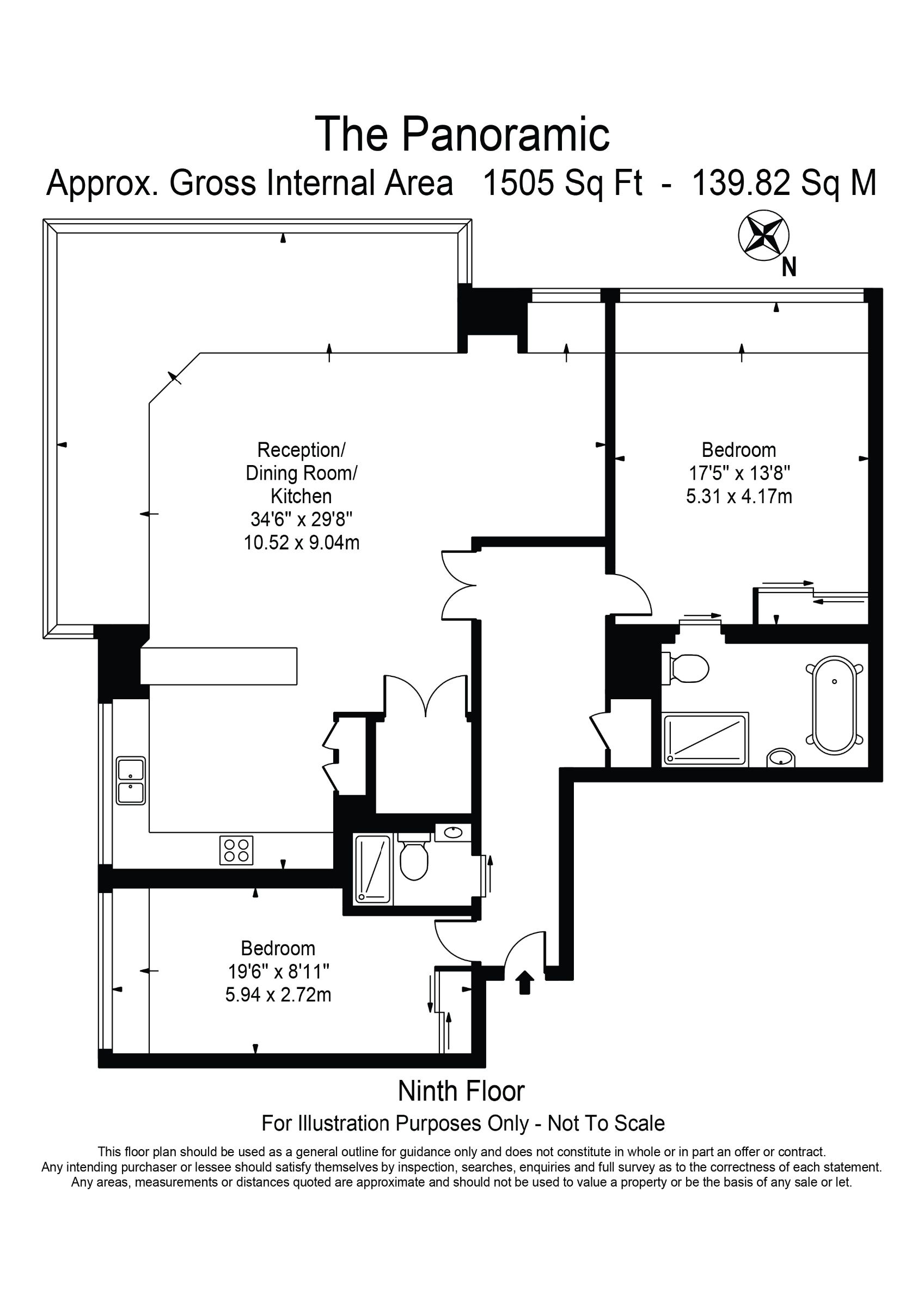 Flat 58, The Panoramic, London floorplan