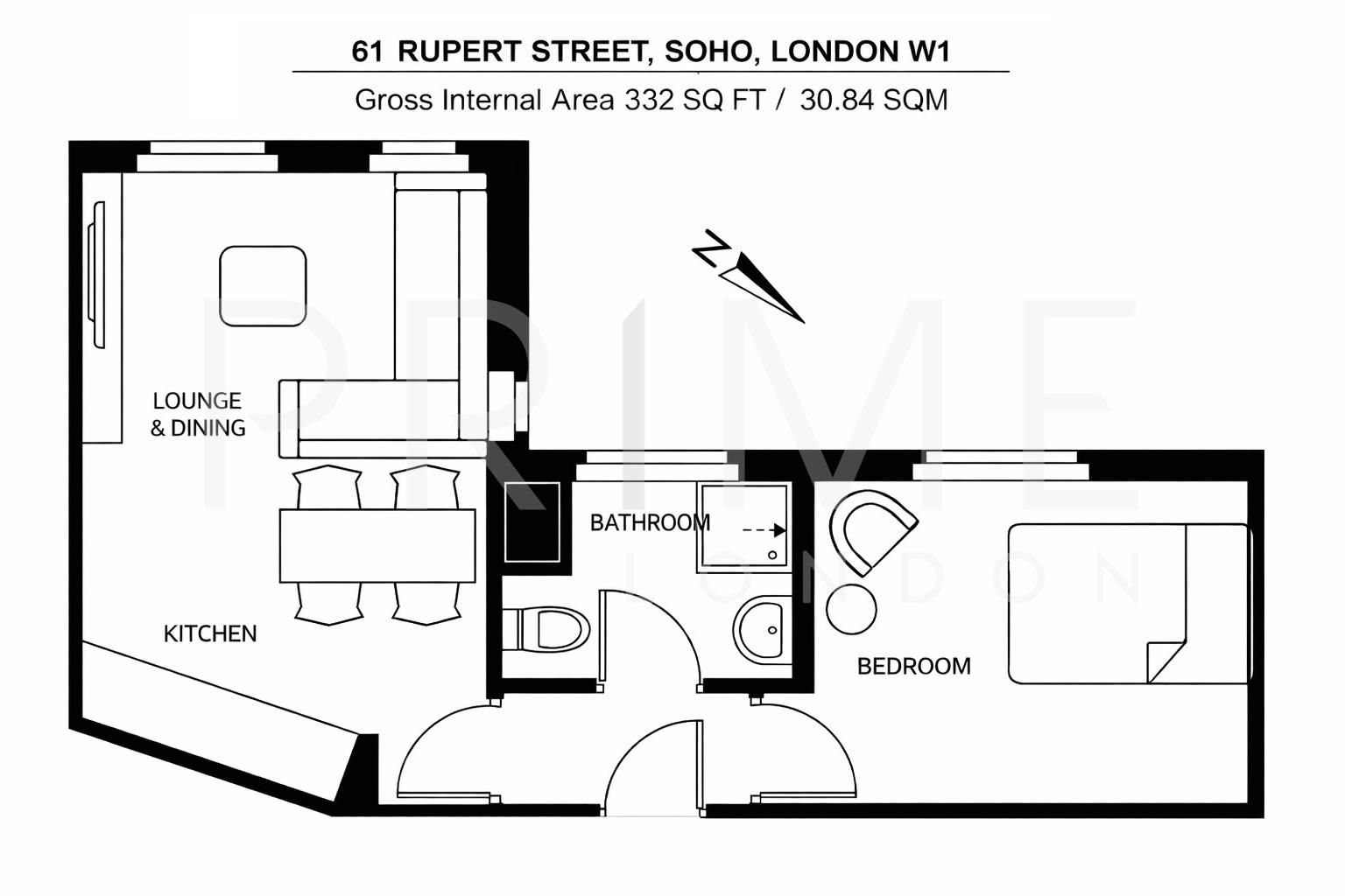 8, 59-61 Rupert Street, Soho floorplan