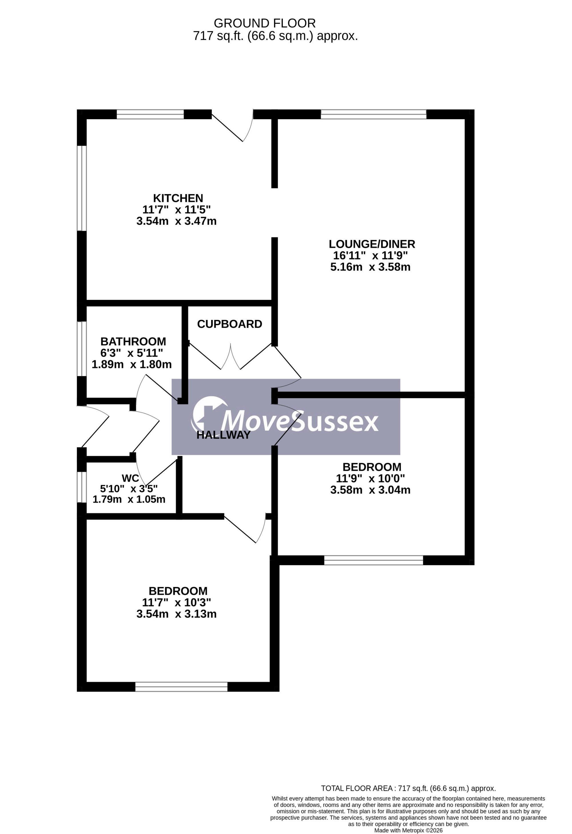45, St. Johns Drive, Pevensey floorplan