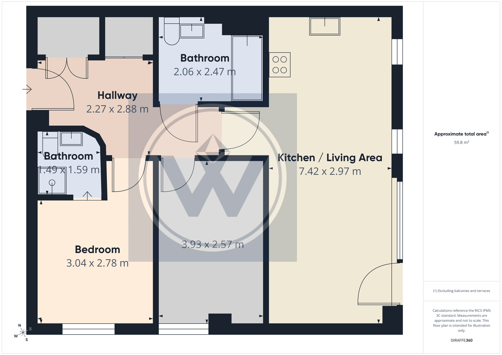 Apartment 25 Advent House, 2 Isaac Way, Manchester floorplan