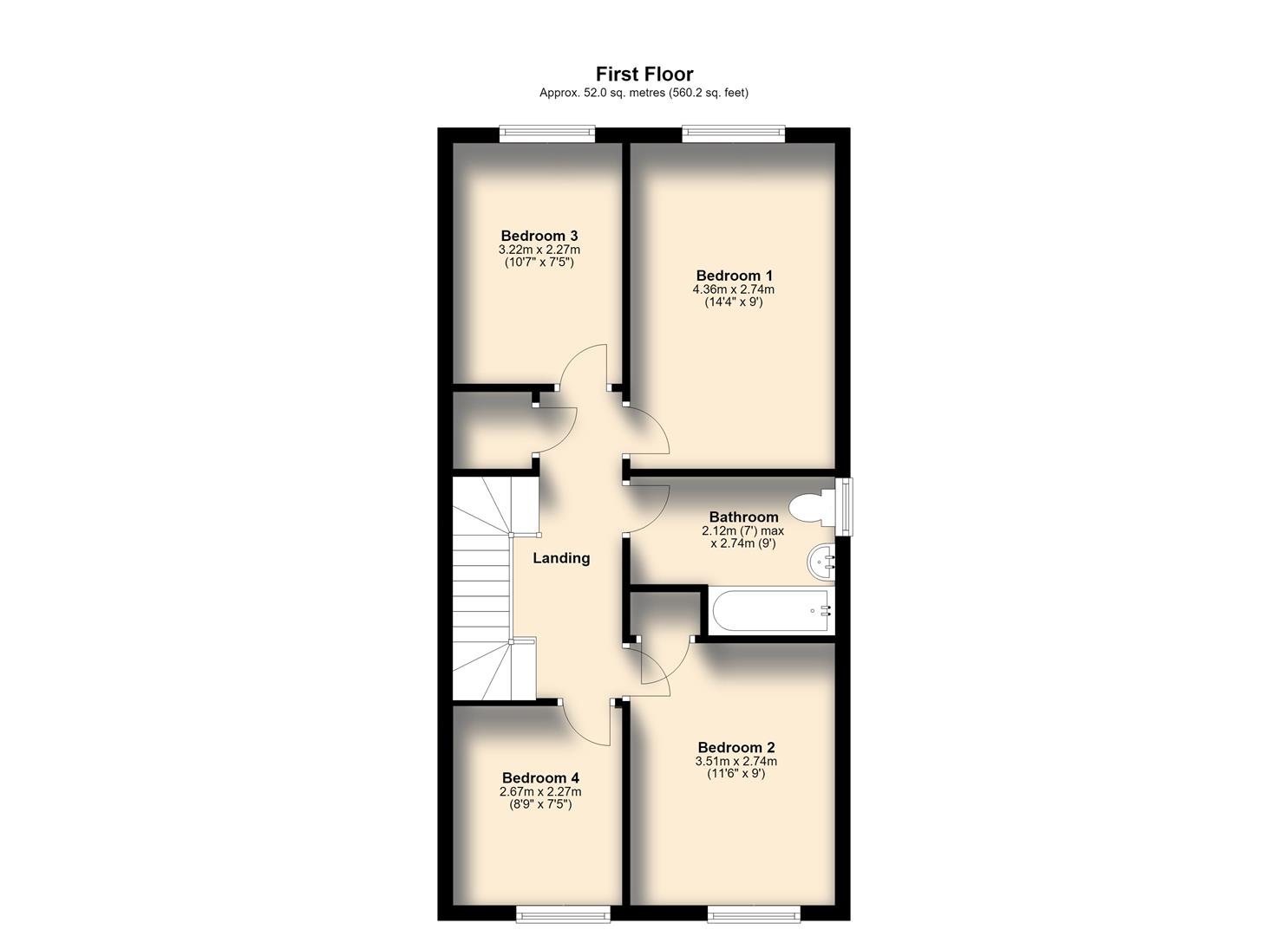 19, Sackville Close, Plymouth floorplan
