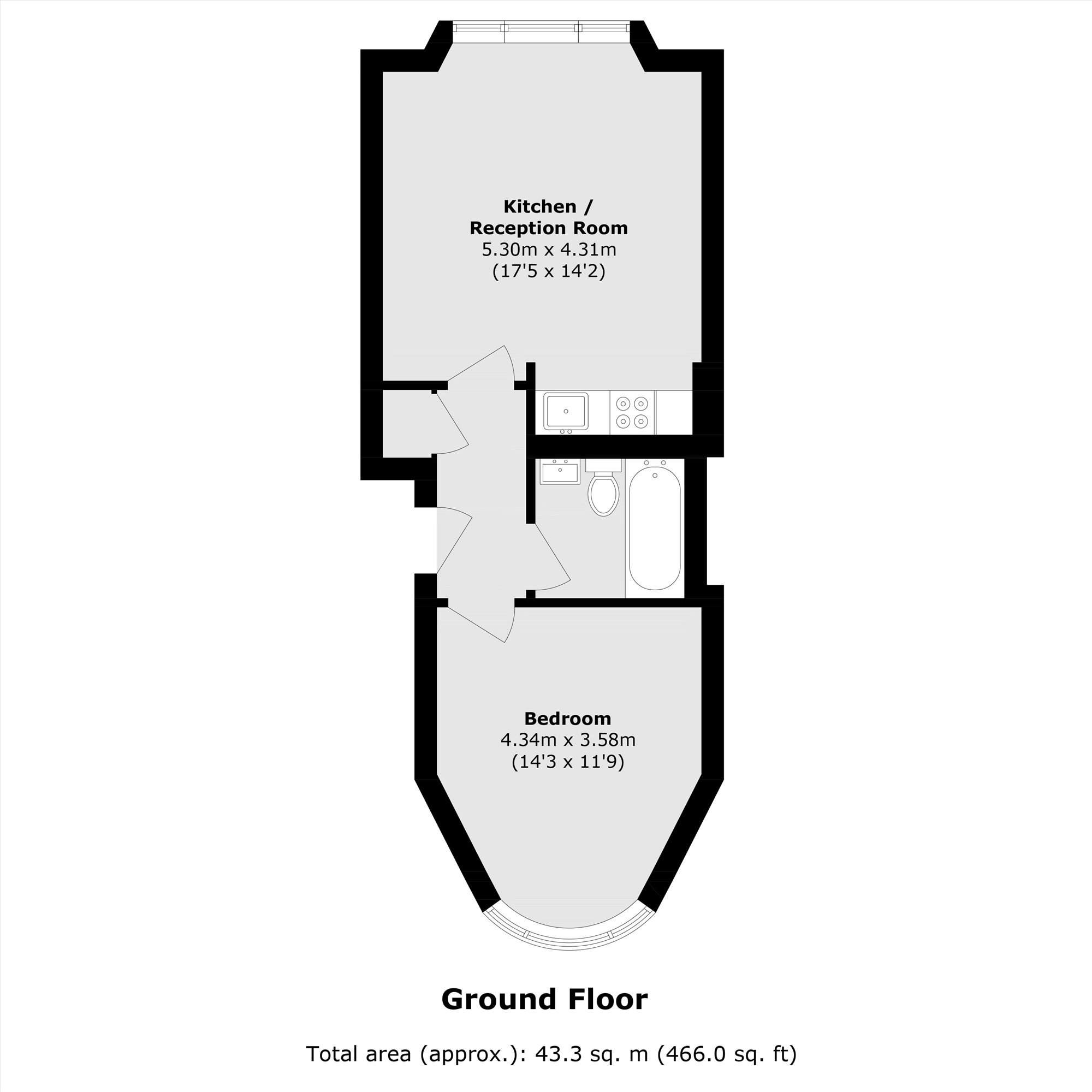 63A, Westbourne Terrace, London floorplan