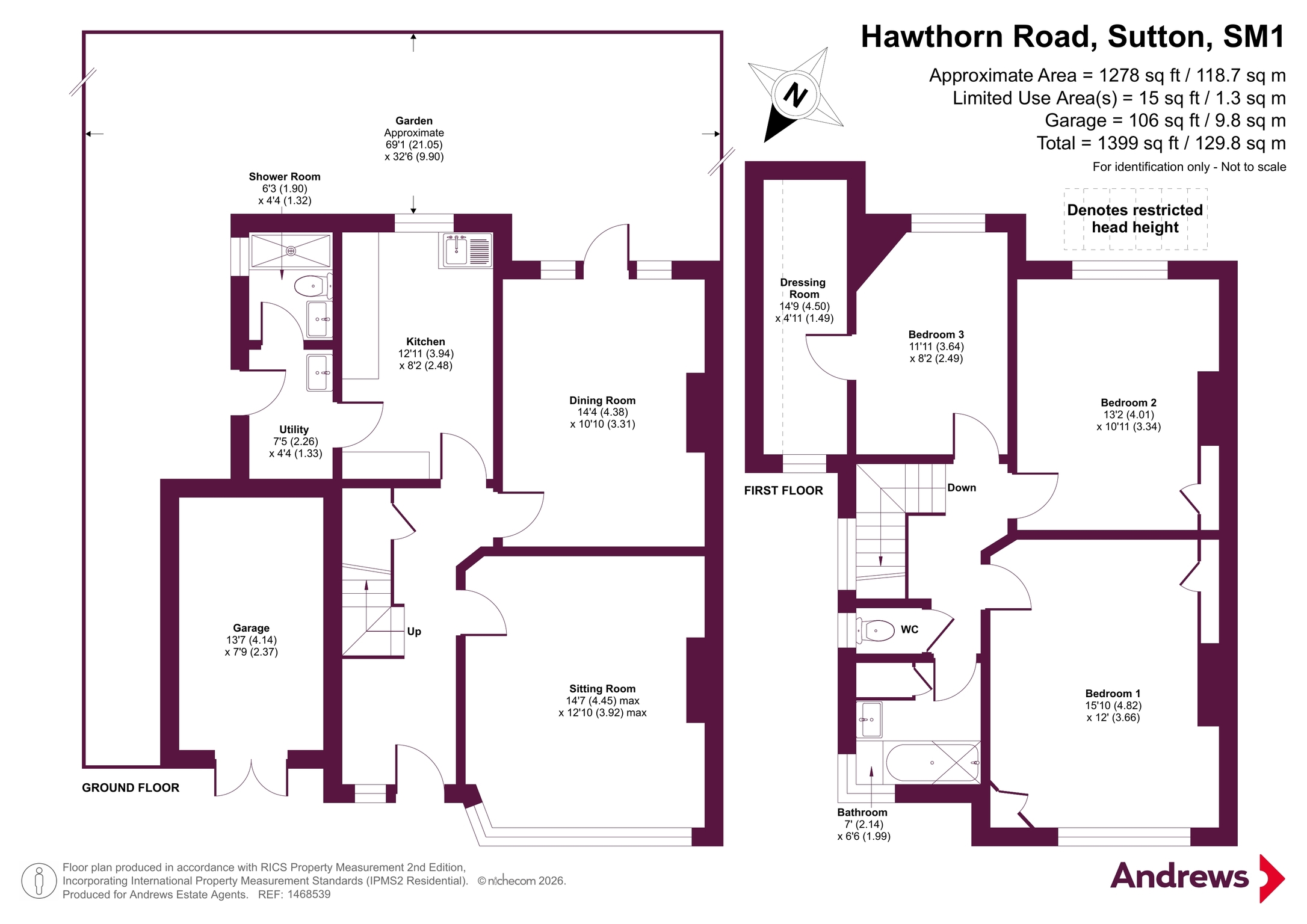 30, Hawthorn Road, Sutton floorplan