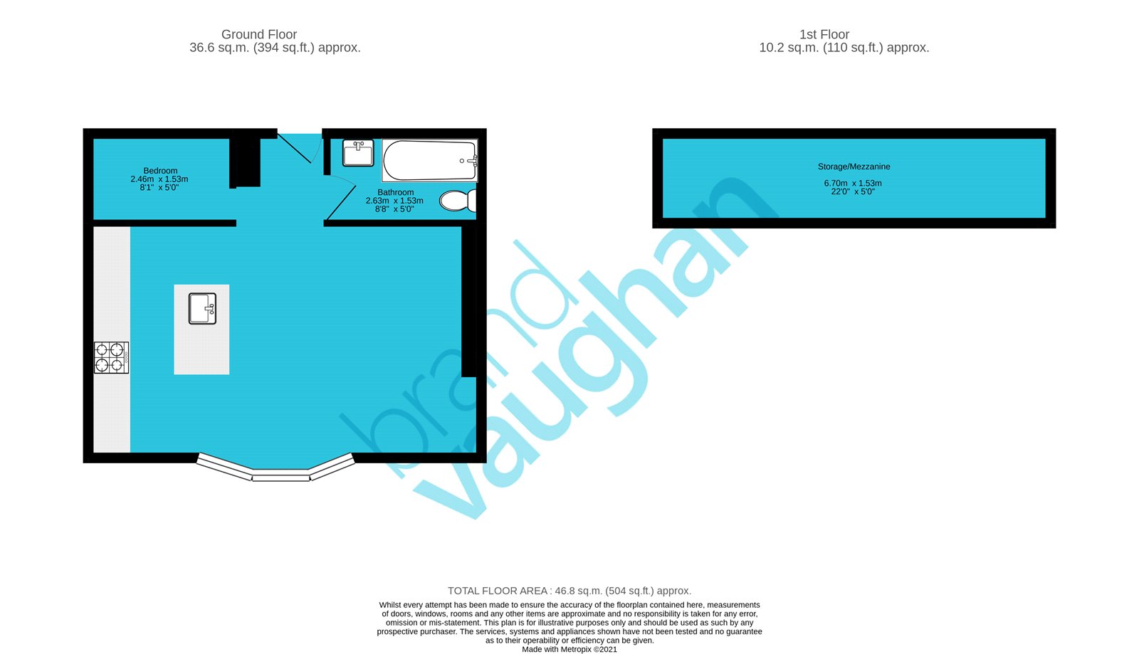 Flat 5, 9, Bedford Square, Brighton floorplan