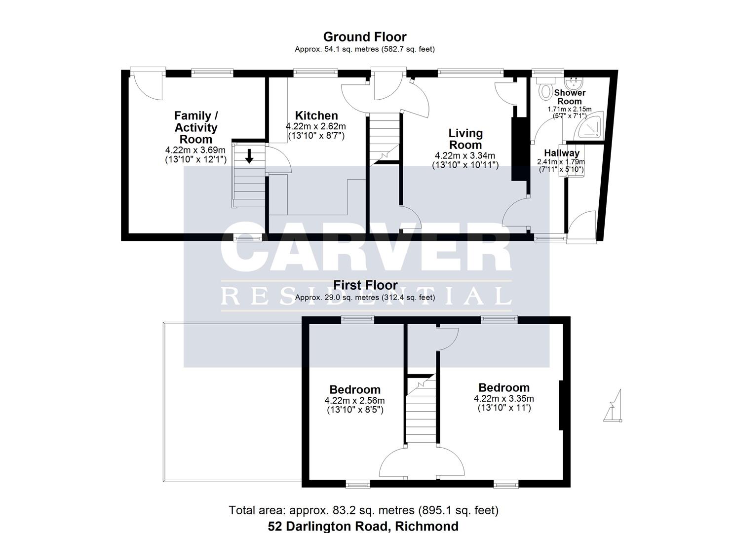 52, Darlington Road, Richmond floorplan