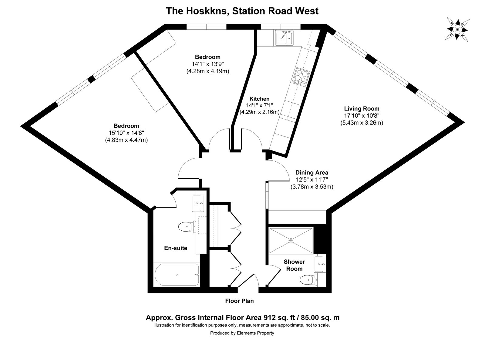 The Hoskins,Flat 2, Station Road West, Oxted floorplan