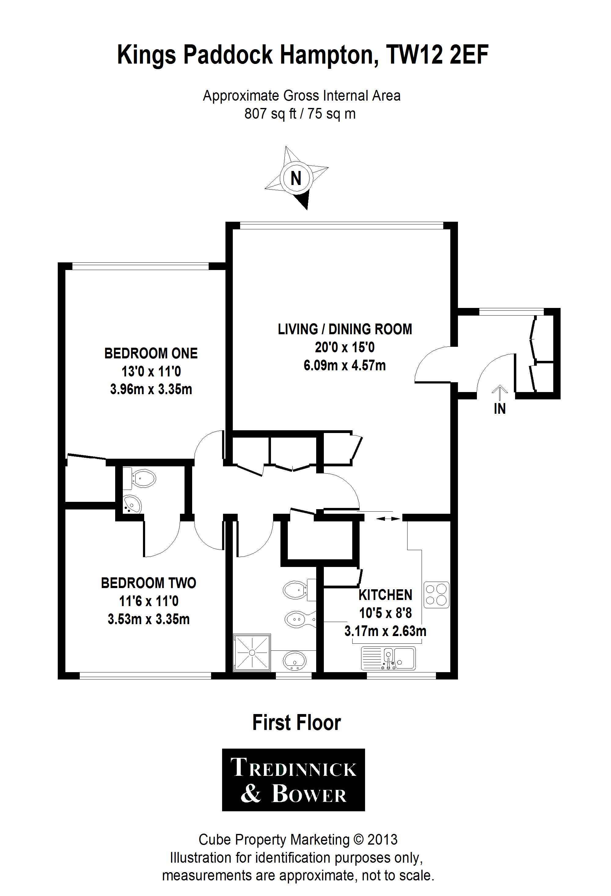 2 Bedrooms Flat for sale in Kings Paddock, Park Close, Hampton TW12