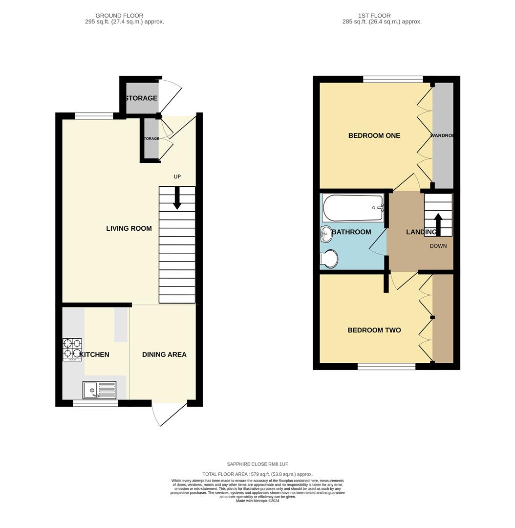 28, Sapphire Close, Dagenham floorplan