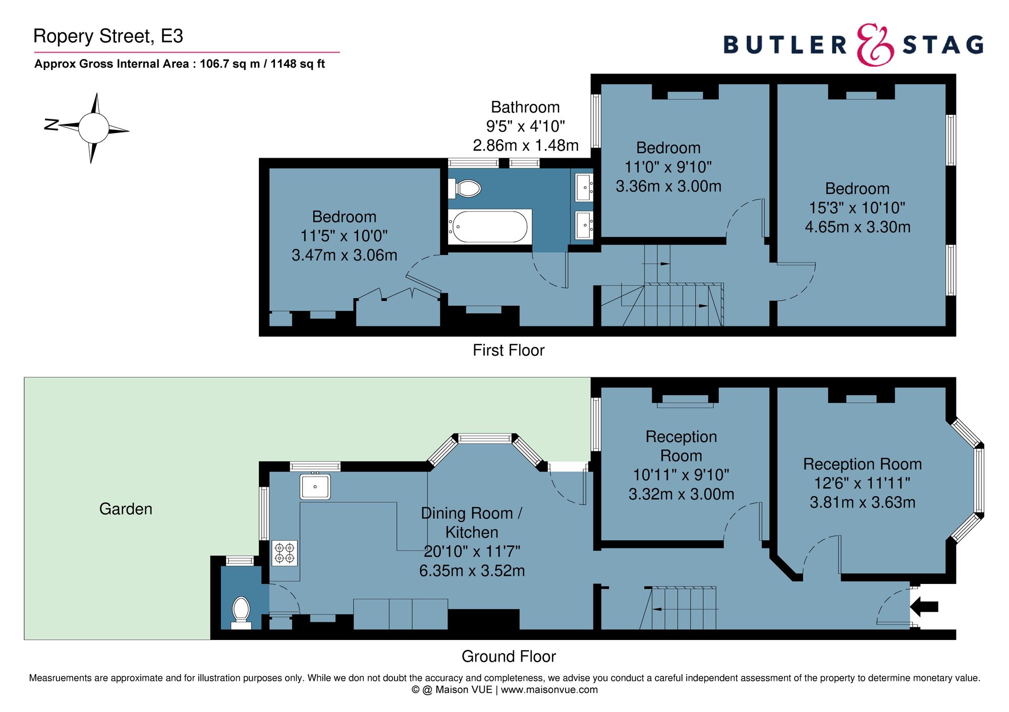 39 Ropery Street, London floorplan