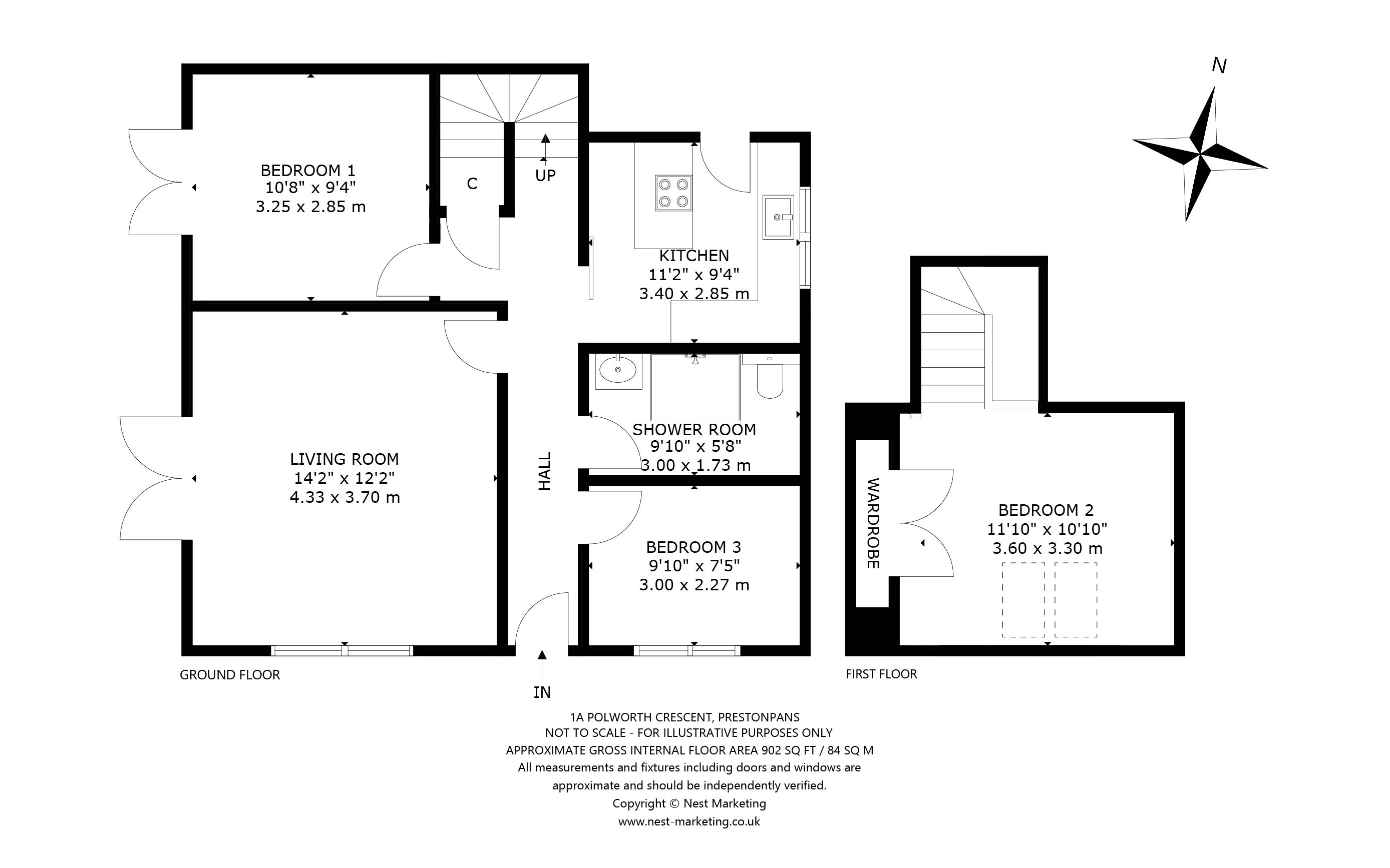 1a, PolwaRth Crescent, Prestonpans floorplan