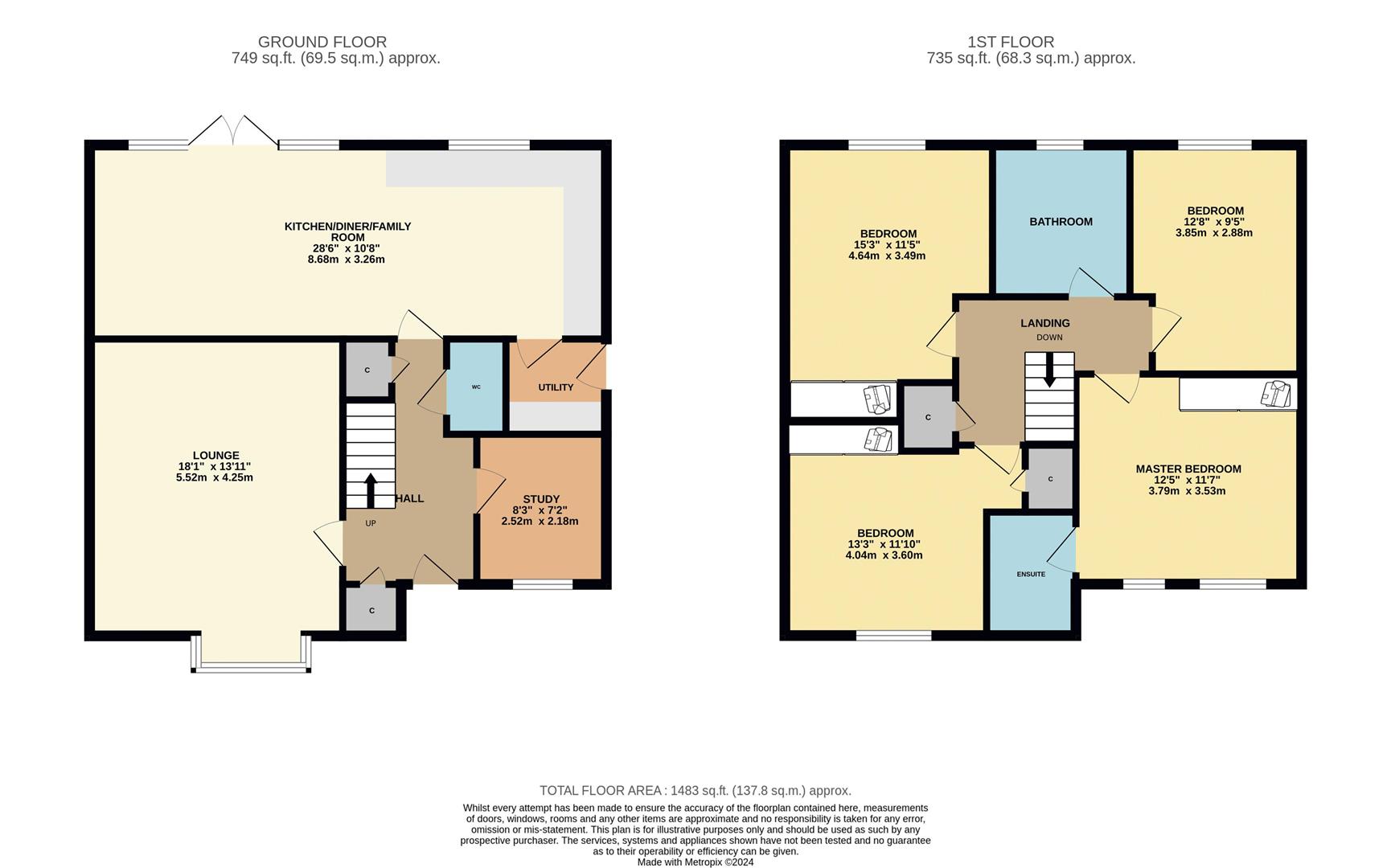13, Britannia Avenue, Yarm floorplan