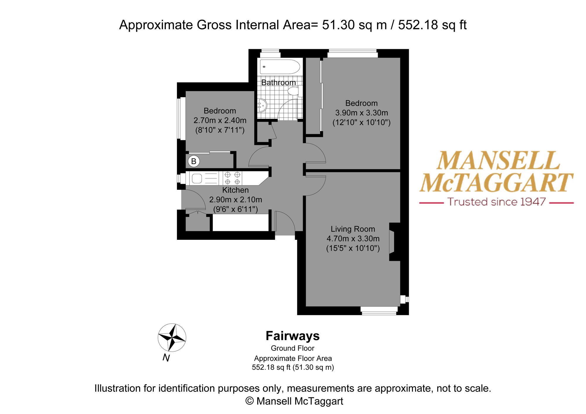 Flat 58, Fairways Dyke Road, Brighton floorplan