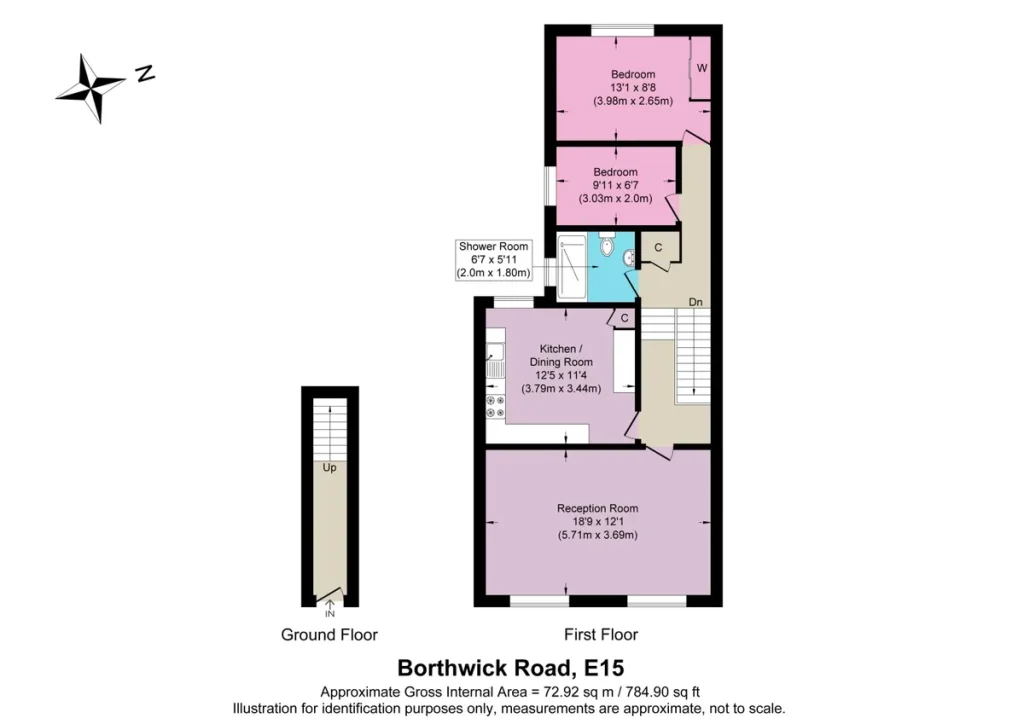 11, A Borthwick Road, London floorplan