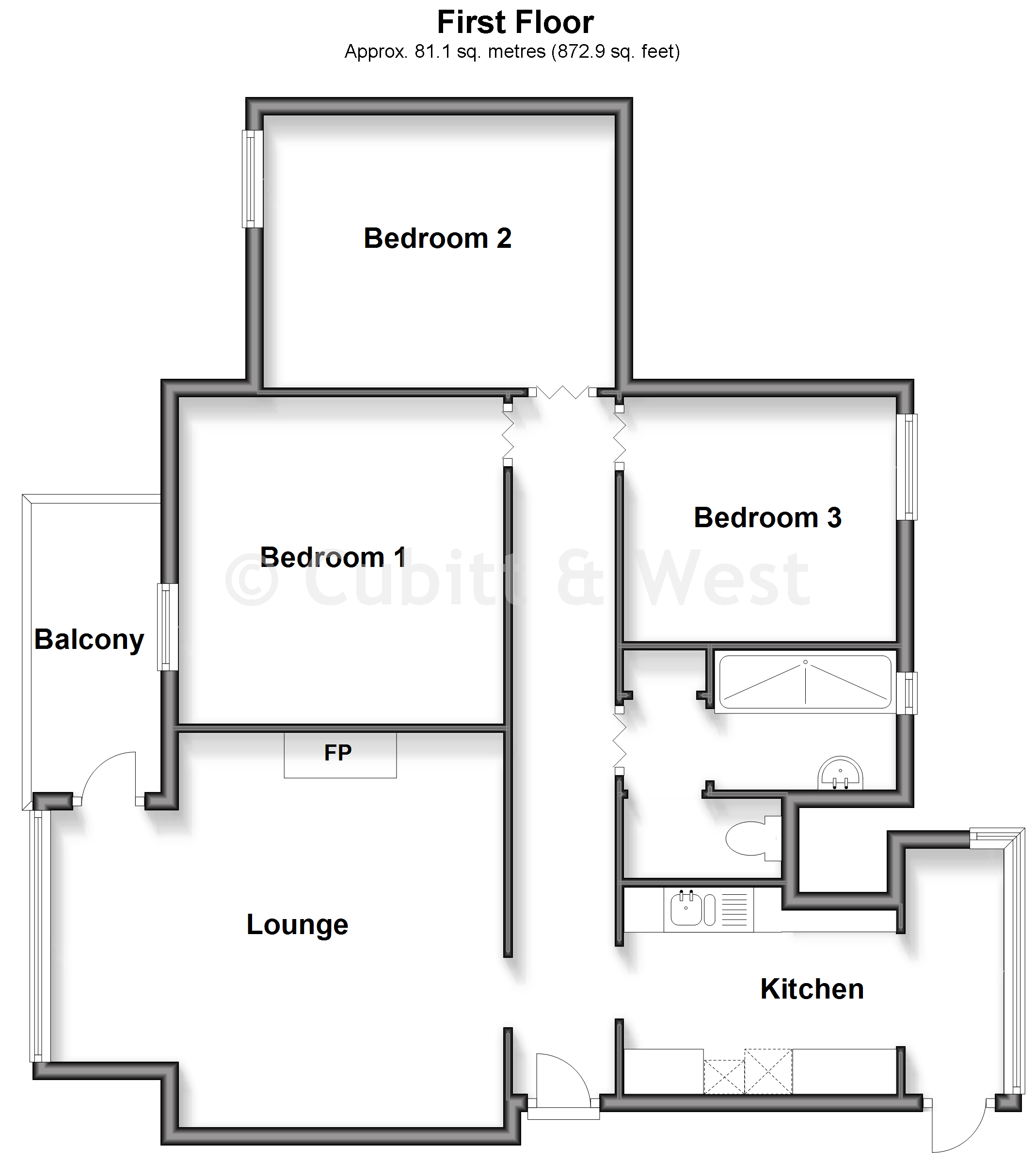 Romney Court, Winchelsea Gardens, Worthing floorplan