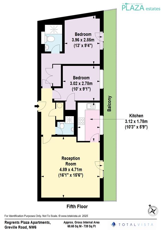 128, ROYAL LANGFORD APARTMENTS, GREVILLE ROAD, London floorplan