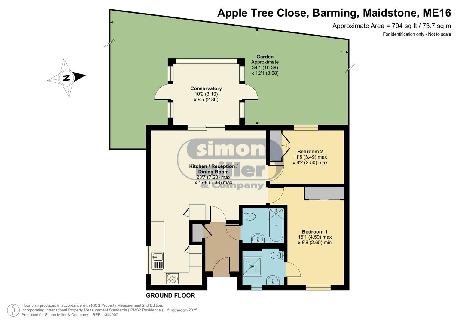 1, Apple Tree Close, Barming floorplan
