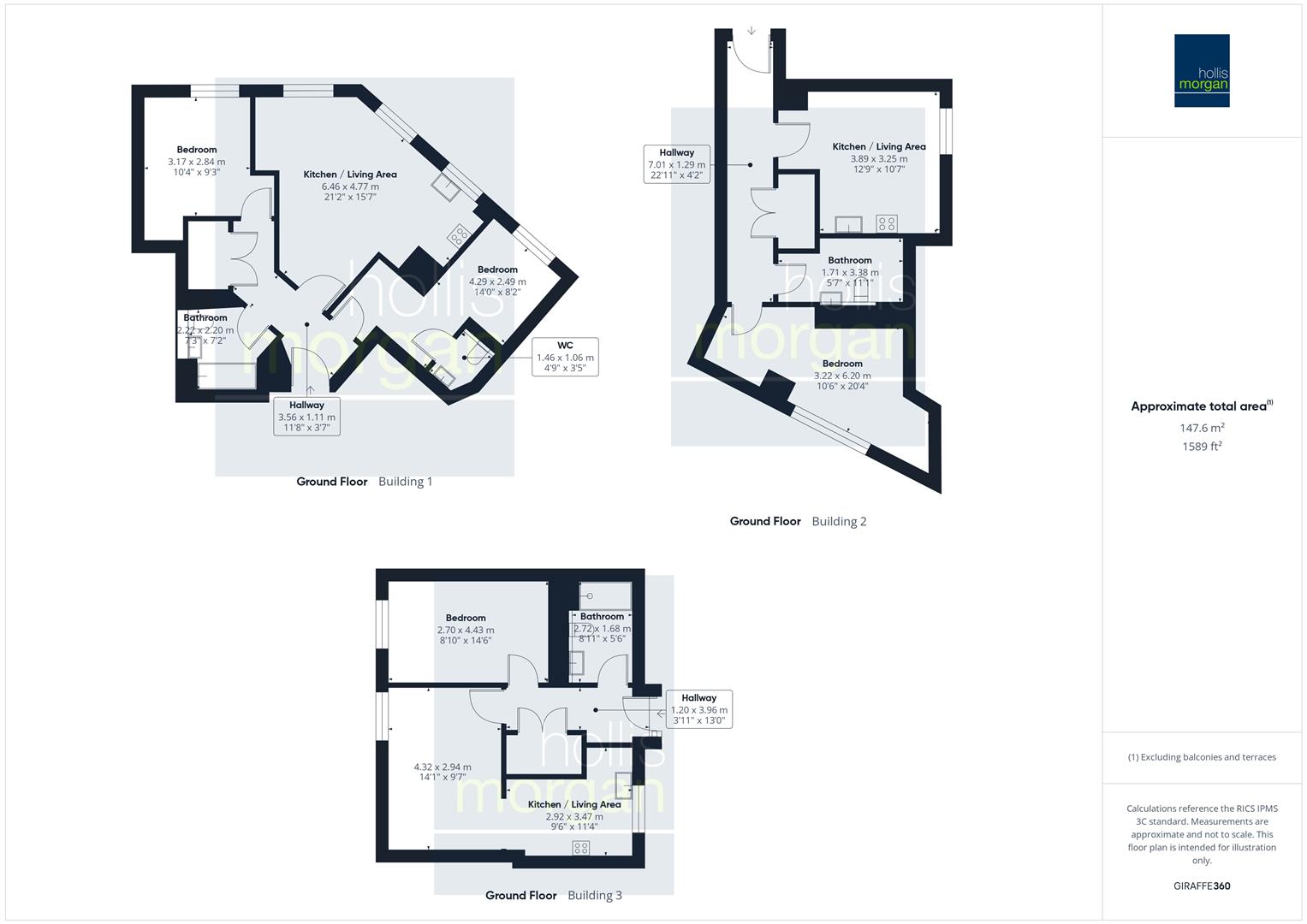 3 x Apartments @ Everards Court, 7, John Street, Bristol floorplan