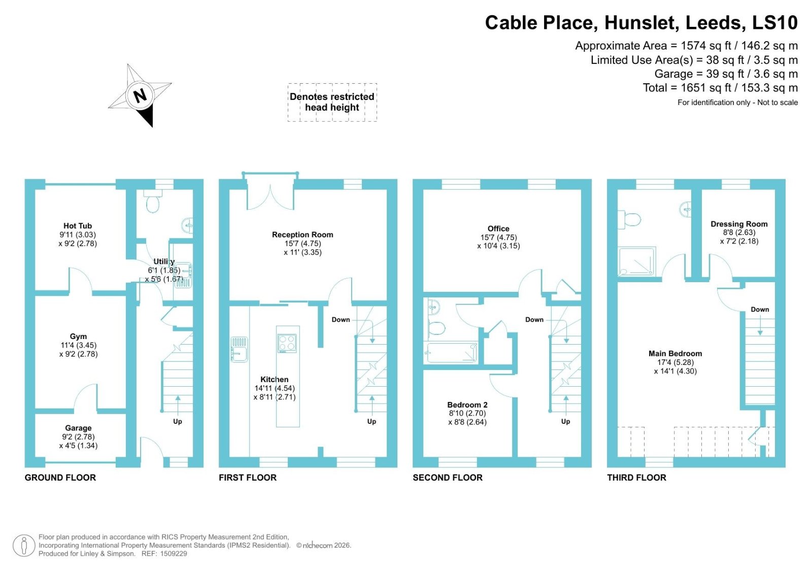 99, CABLE PLACE, HUNSLET, LEEDS floorplan