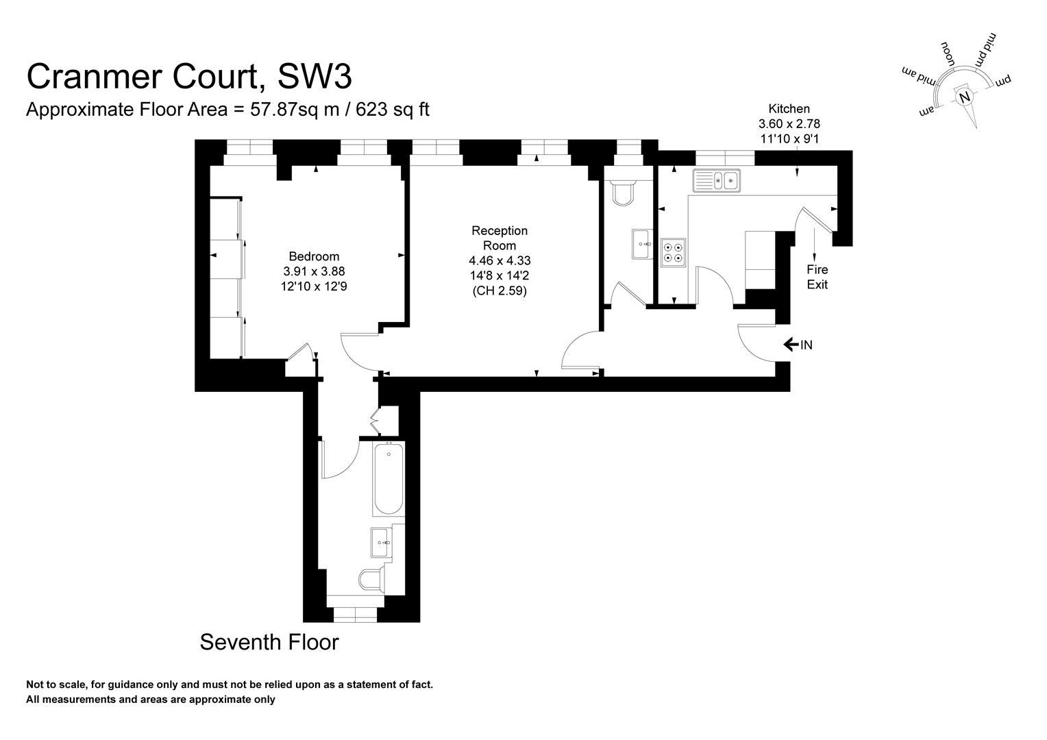 110, Cranmer Court, Whiteheads Grove, London floorplan