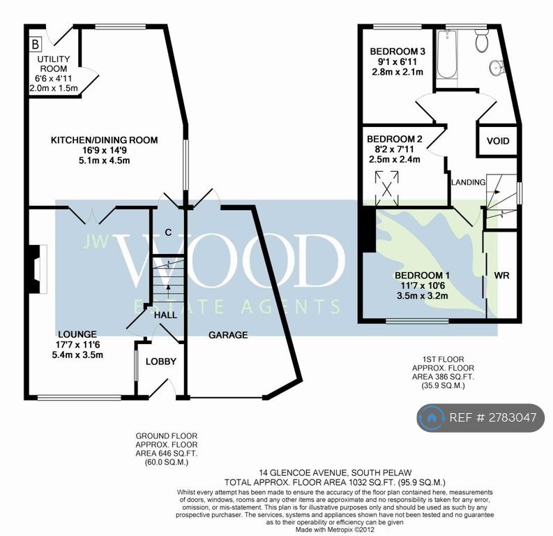 Glencoe Avenue, Chester Le Street floorplan