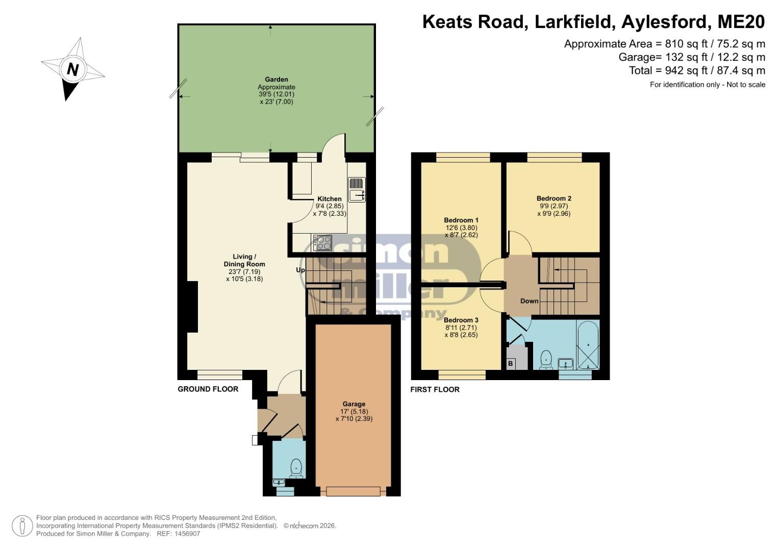 47, Keats Road, Aylesford floorplan