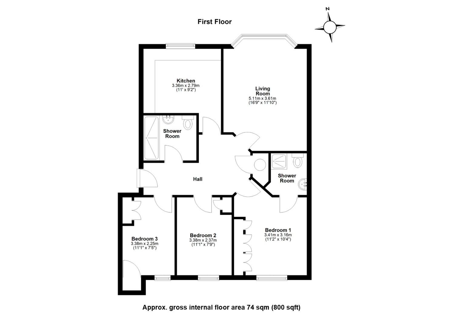 45, Petersfield Mansions, Cambridge floorplan