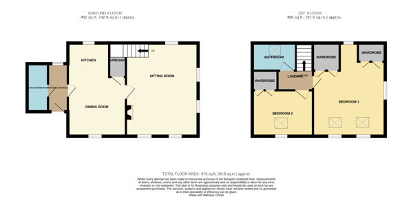 The Old Chapel, Back Lane, Calton floorplan