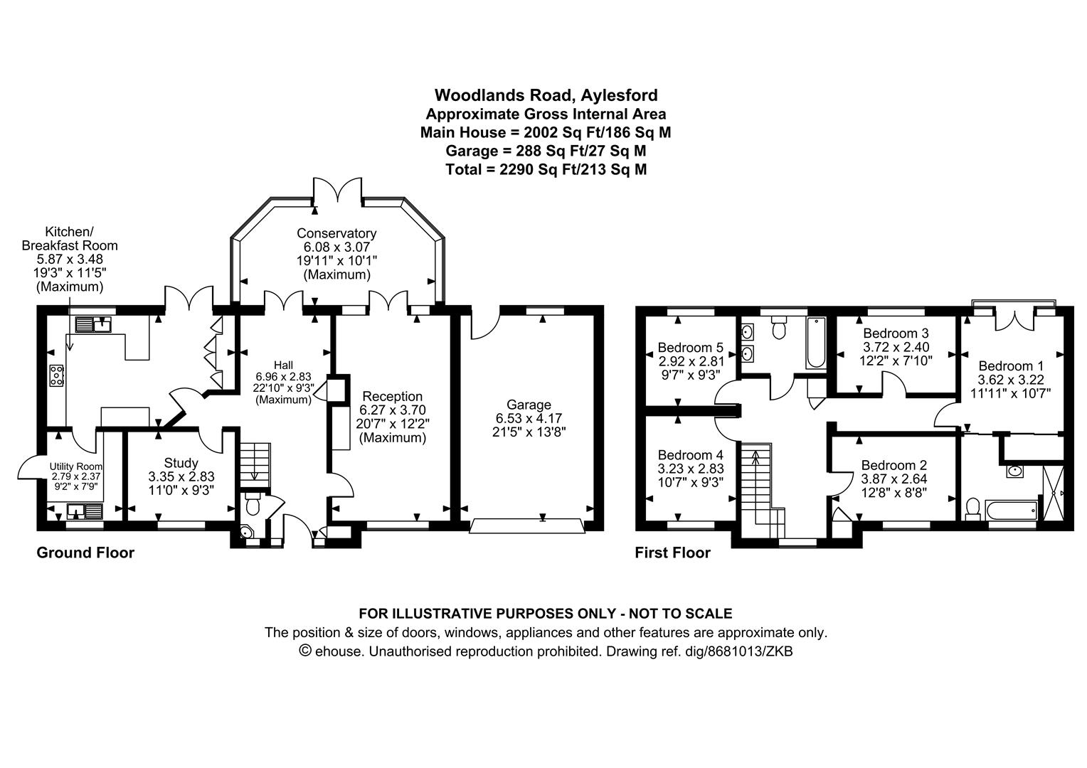 188, Woodlands Road, Aylesford floorplan