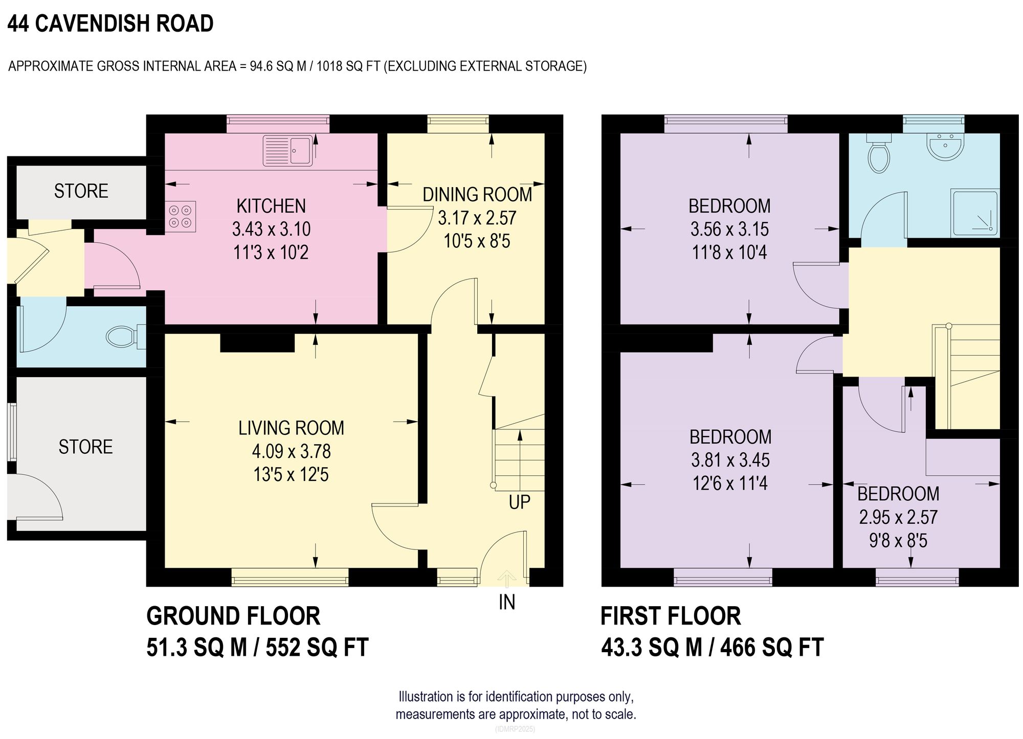 44 Cavendish Road, Chesterfield floorplan
