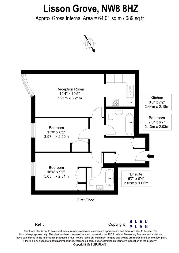 406, Belvedere Heights, 199 Lisson Grove, London floorplan