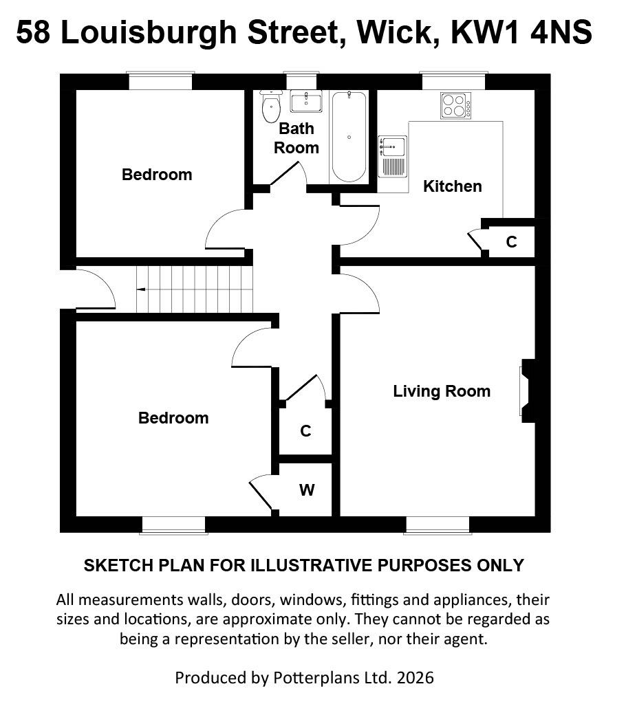 58, Louisburgh Street, Wick floorplan