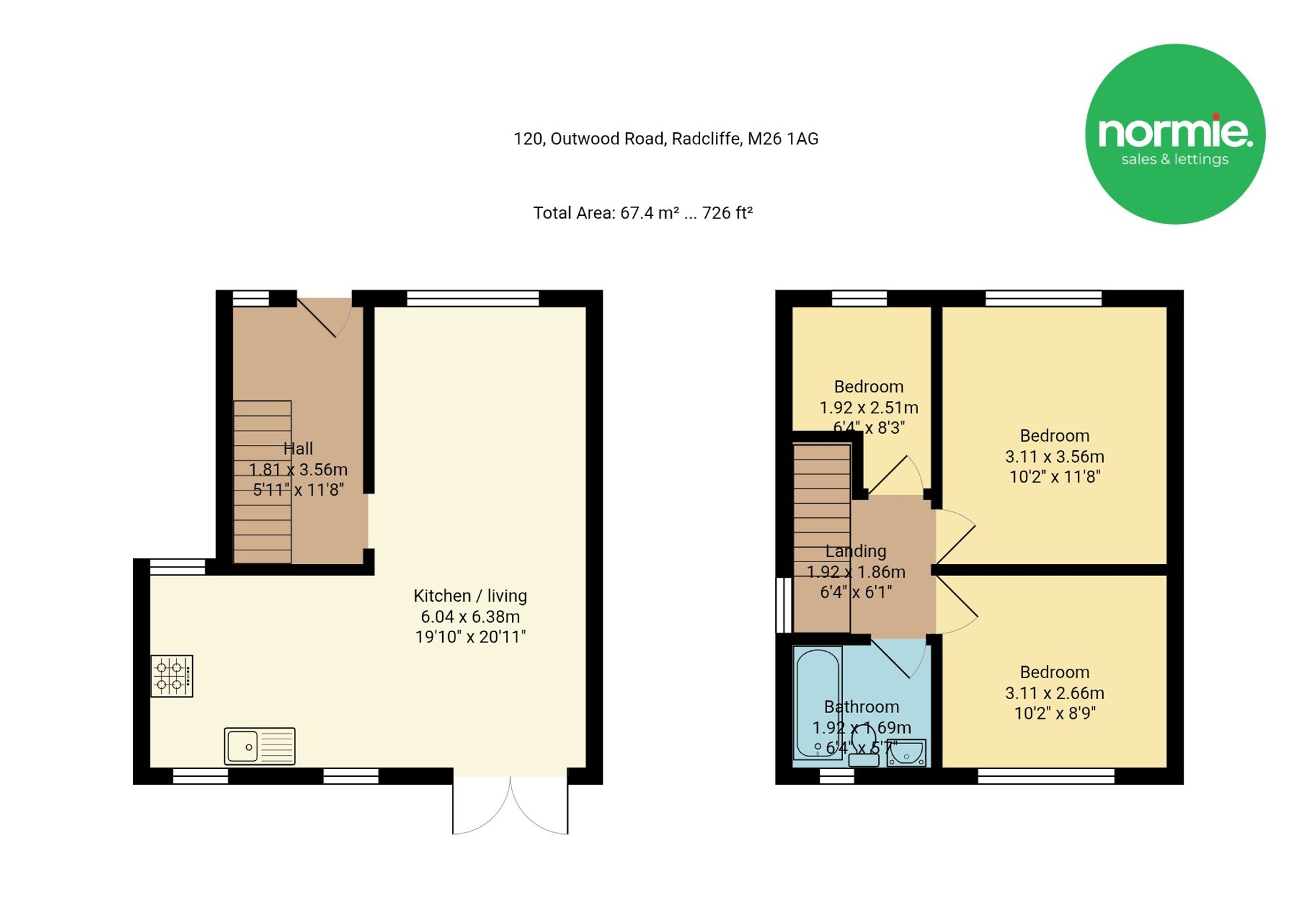 120 Outwood Road, Manchester floorplan