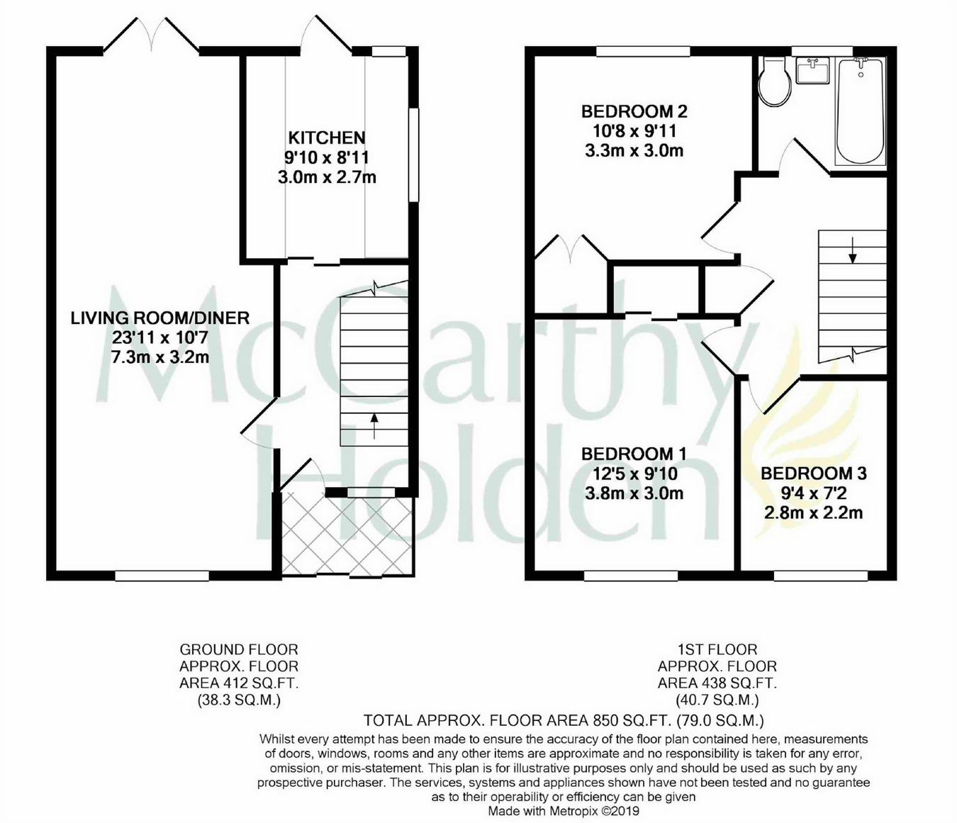 3 Bedrooms Terraced house for sale in Medonte Close, Fleet GU51