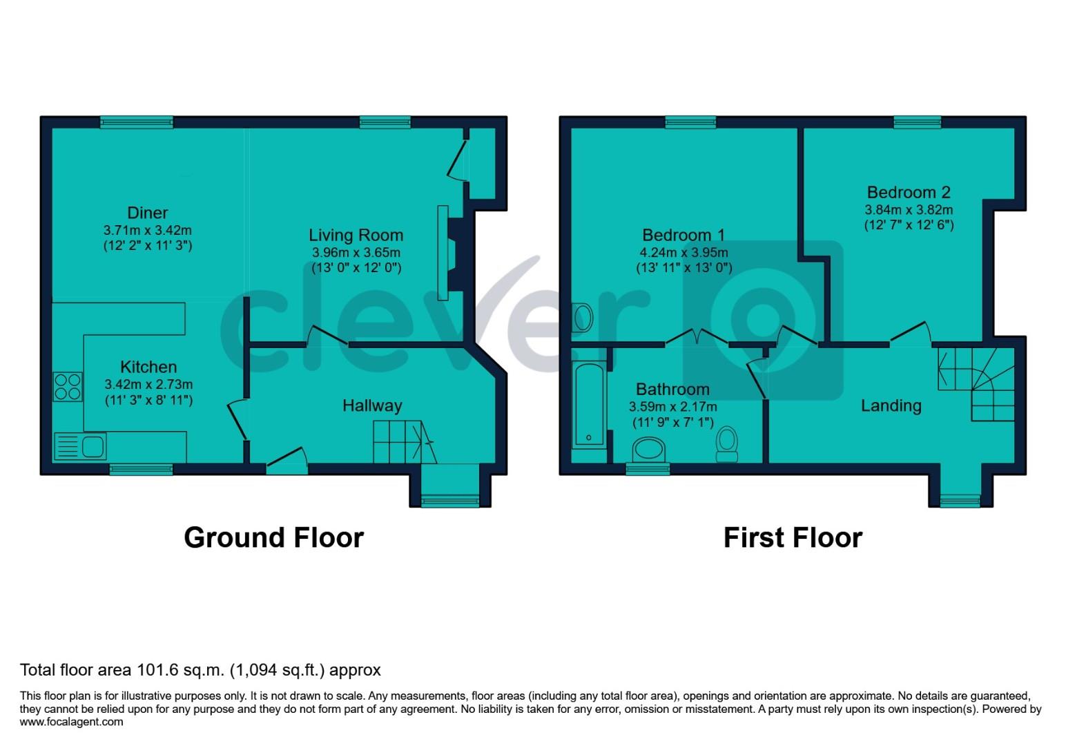9a, Broad Street, Modbury Ivybridge floorplan