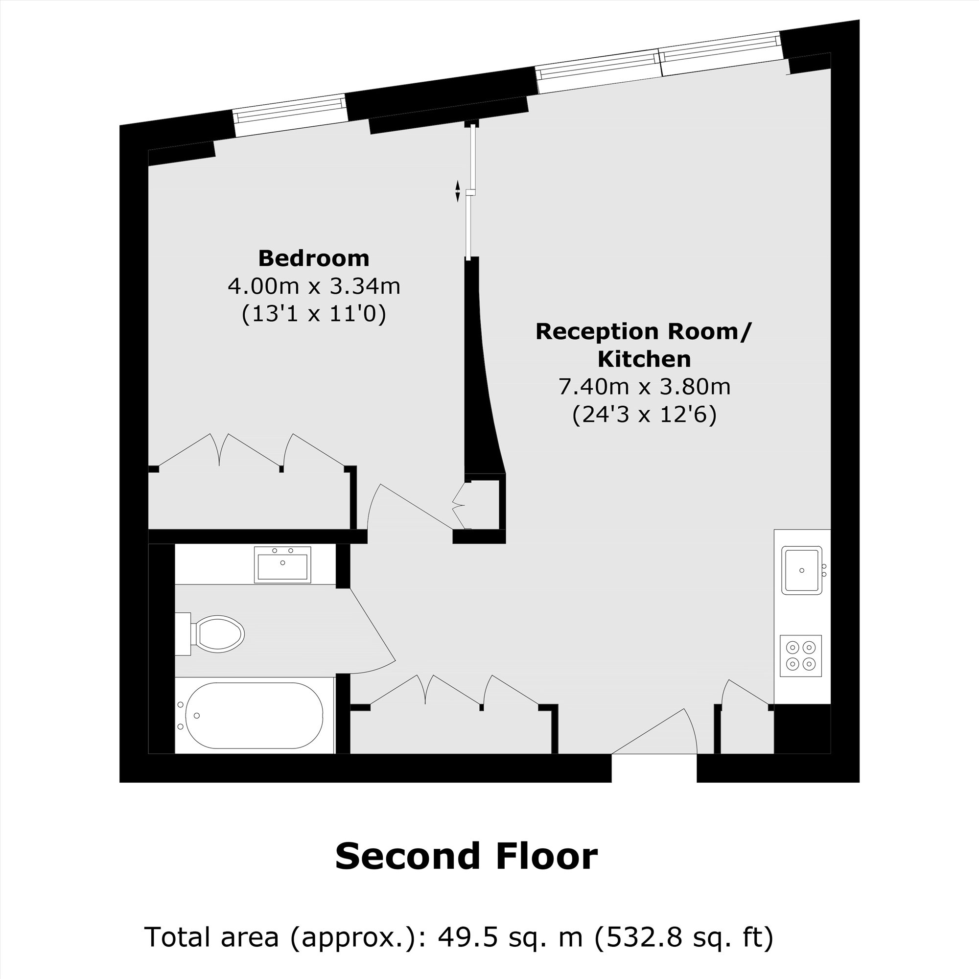 Apartment E204, Riverwalk, 161, Millbank, London floorplan