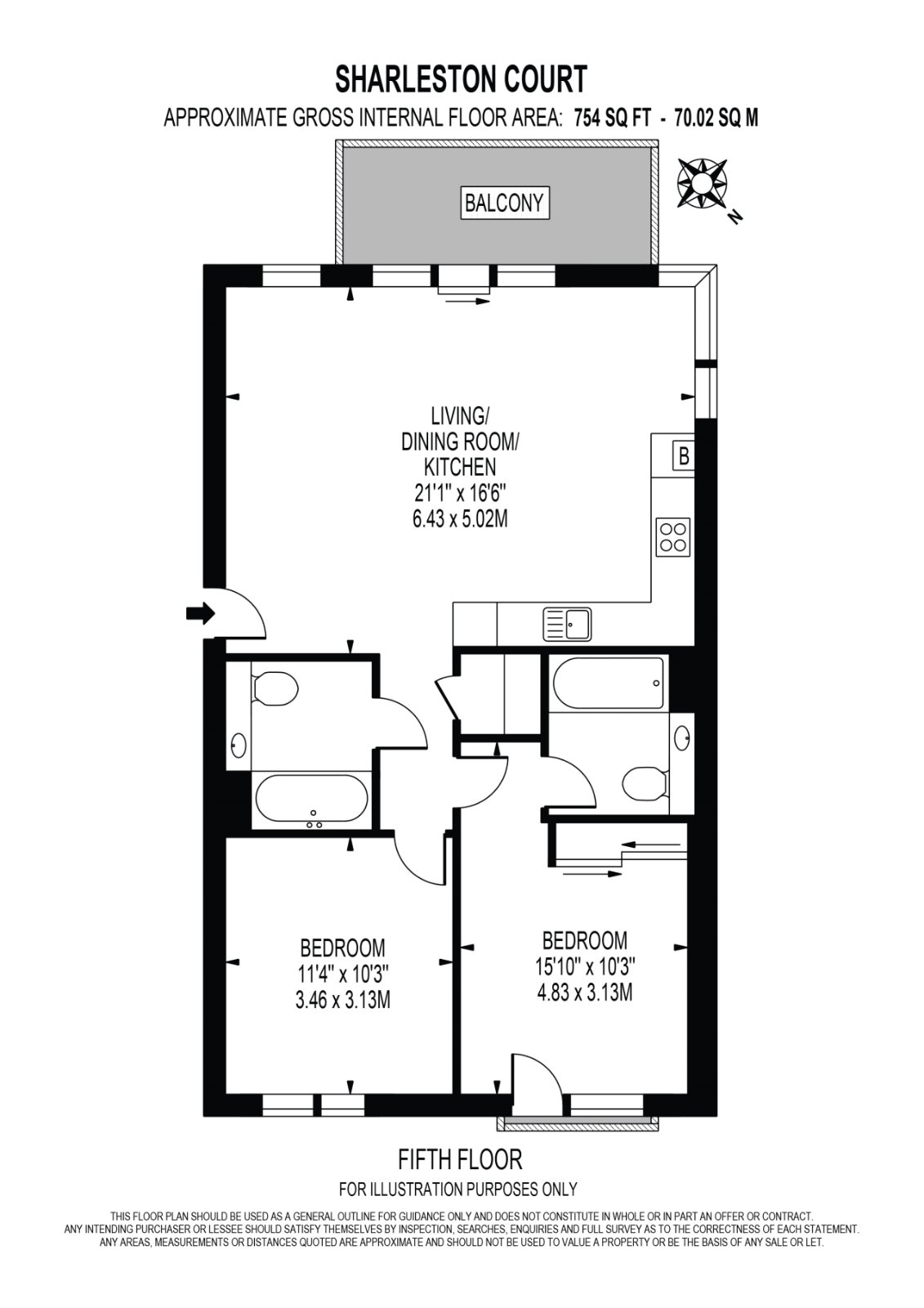 Flat 40, 36-40, Sharleston Court, Barking floorplan