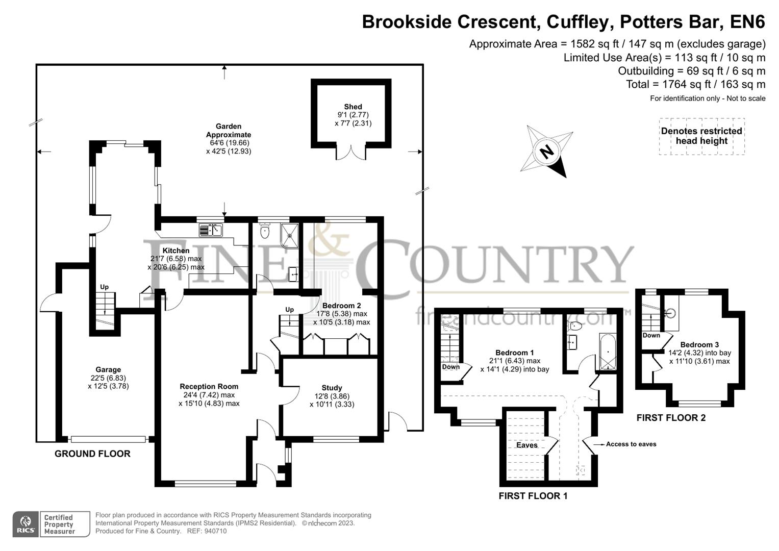 Brookside Crescent, Cuffley, Potters Bar EN6, 4 bedroom detached house for sale 63788245