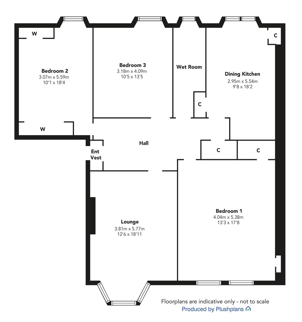 1/2, 7, Binnie Street, Gourock floorplan