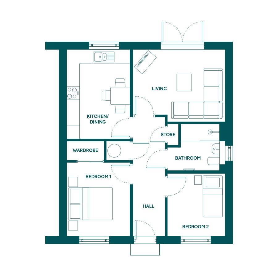 Plot 43, The Rosewell, The Pastures, Gateforth Lane, North Yorkshire floorplan