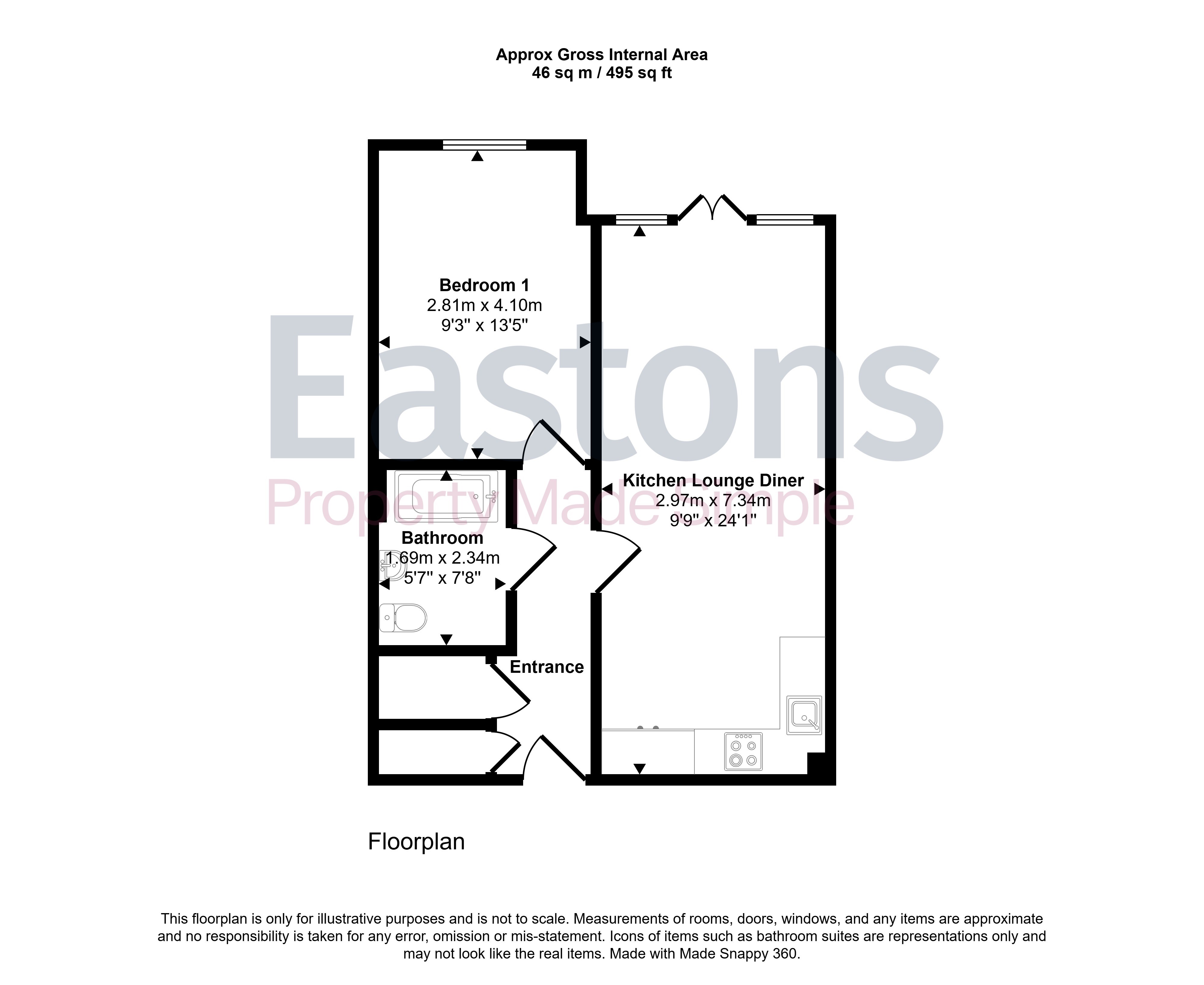 Flat 10, Chinon House,, 3 Beatrice Square, Surrey floorplan