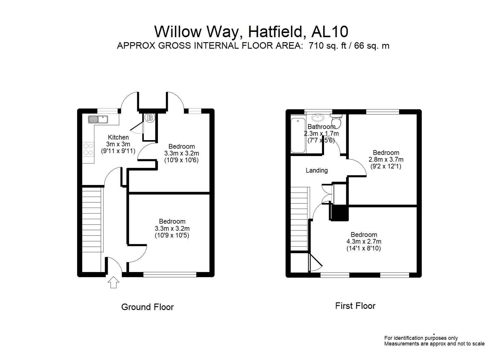 48, Willow Way, Hatfield floorplan