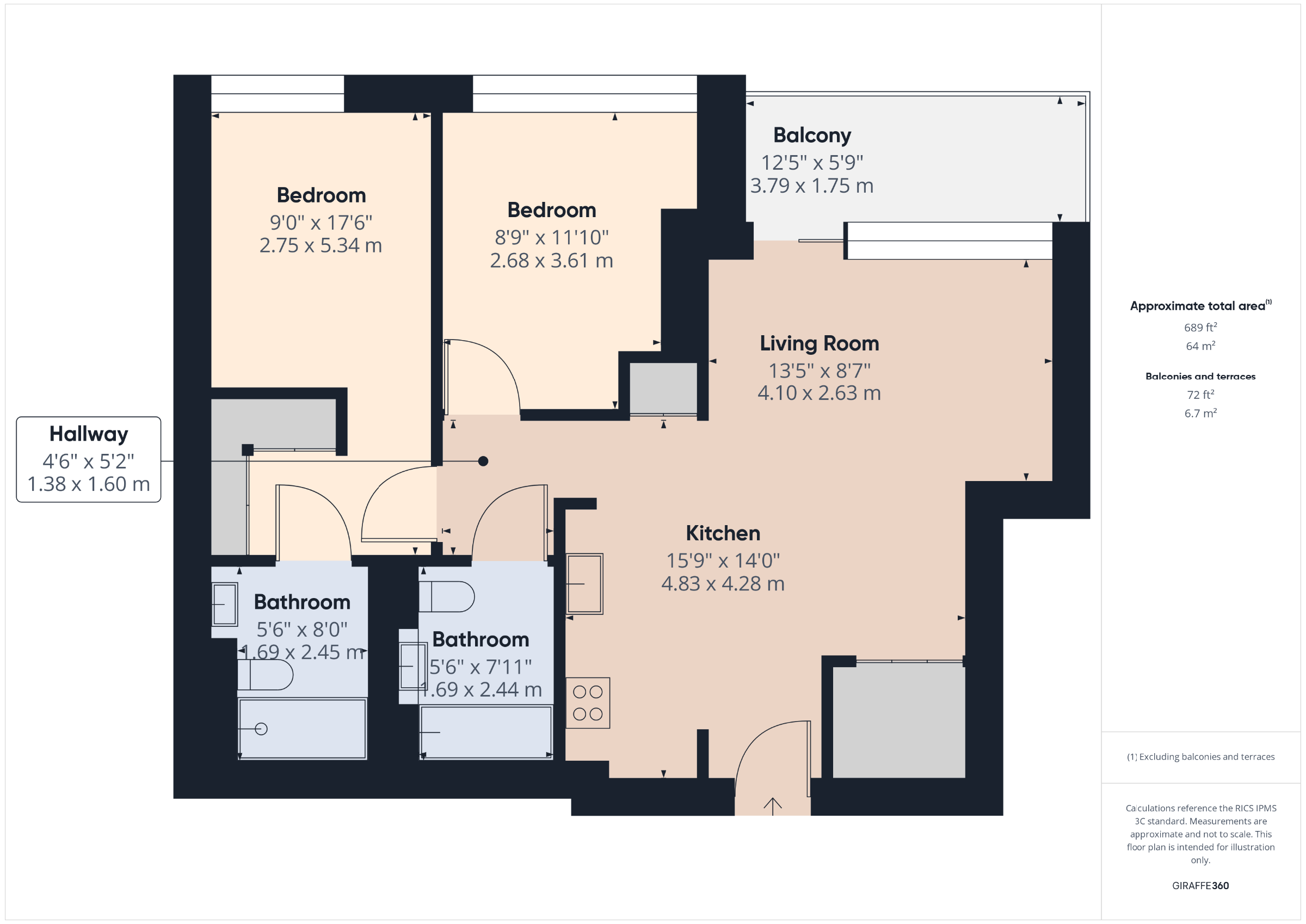 Flat 2602, London floorplan