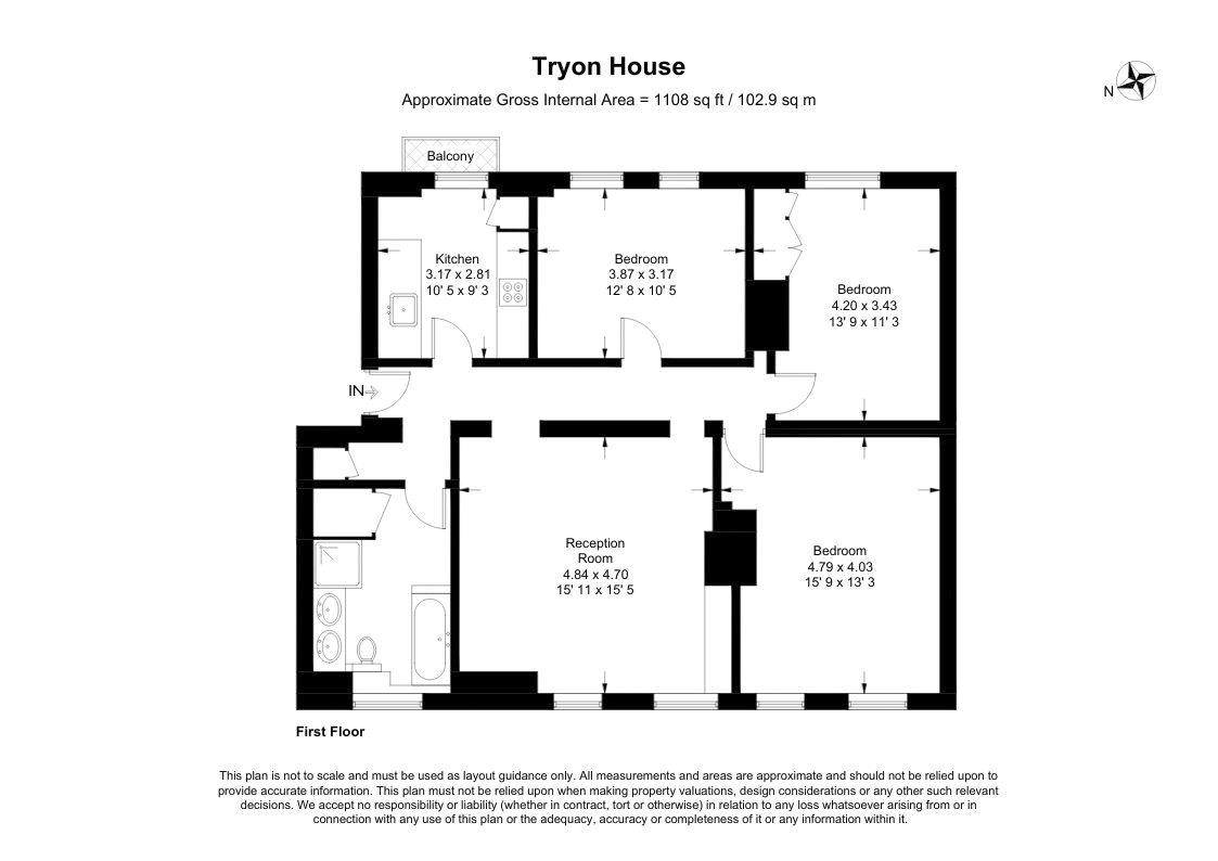 Flat 9,, Tryon House, London floorplan