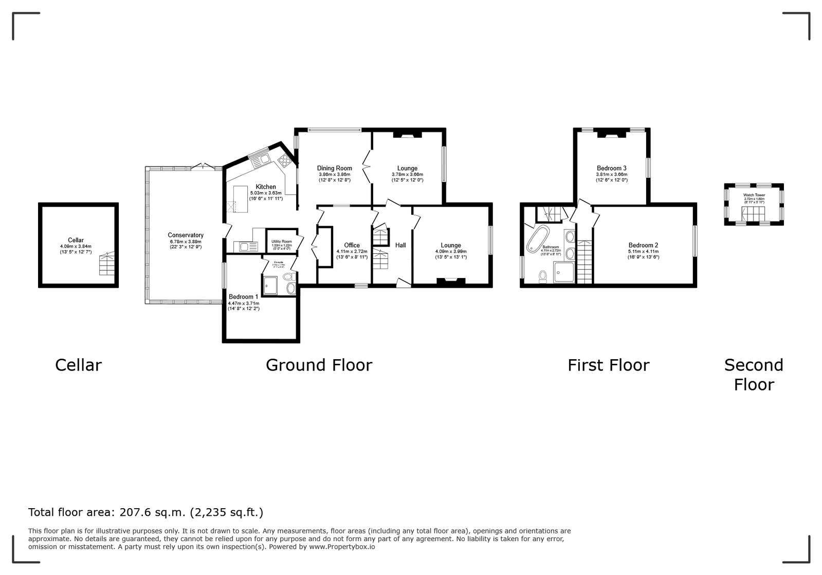 Tower House, Wellow Road, Newark floorplan
