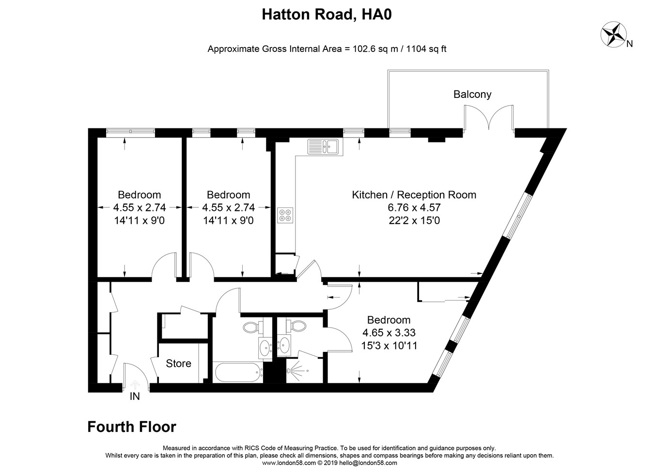 3 Bedrooms Flat for sale in Hatton Road, Wembley HA0