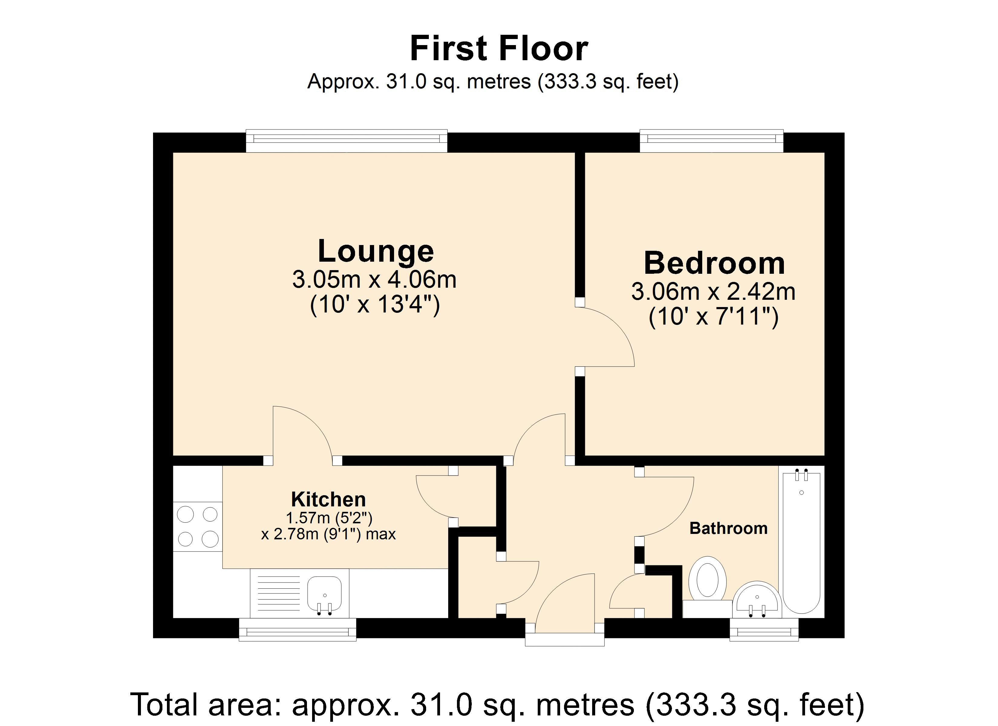 133, Hanover Drive, Winlaton floorplan