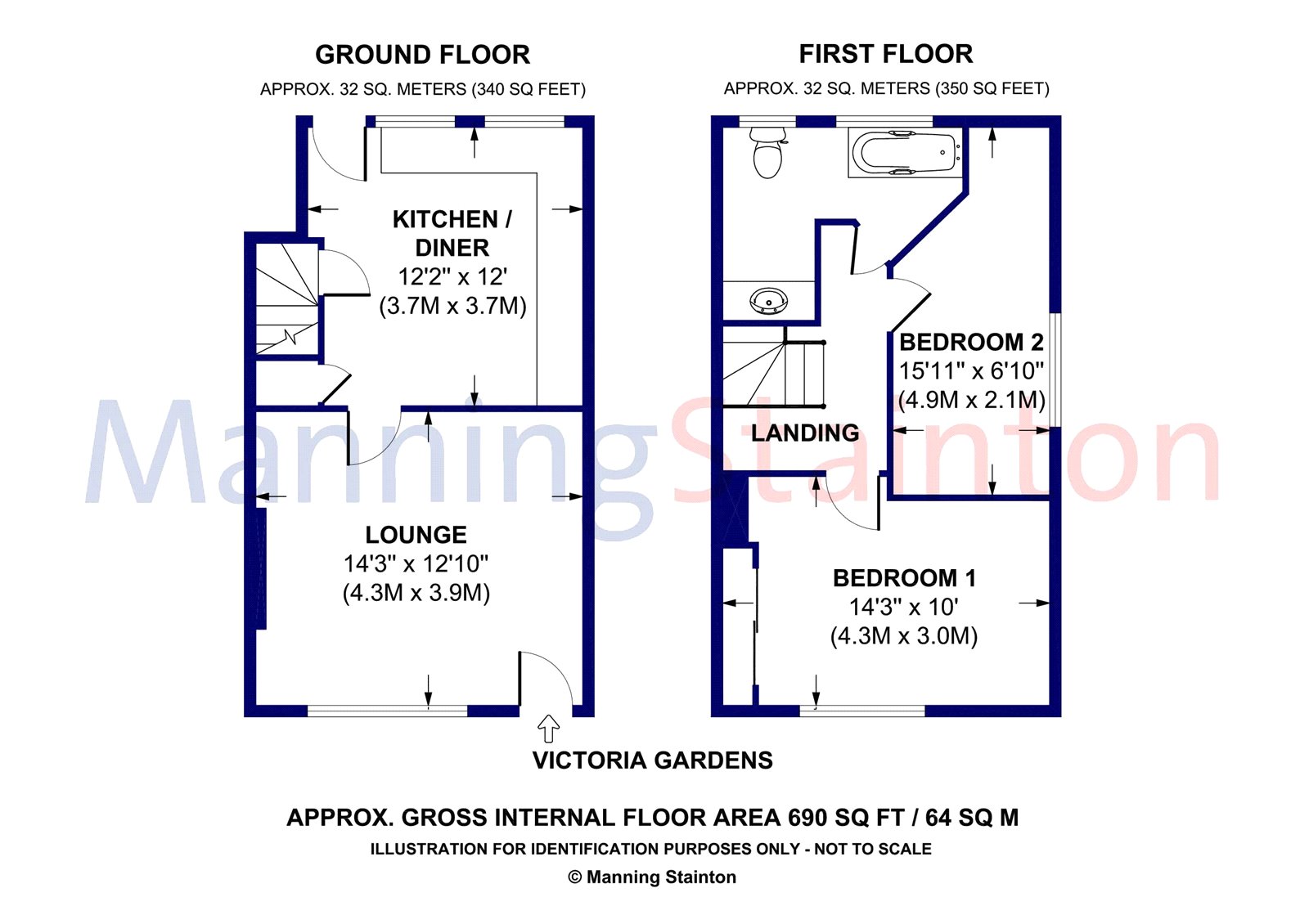 2 Bedrooms Semi-detached house for sale in Victoria Gardens, Horsforth, Leeds LS18