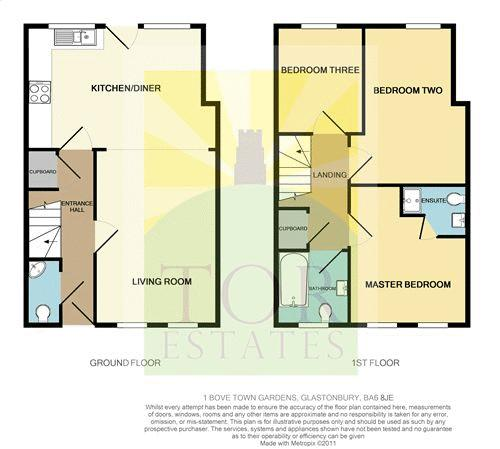 1, Bove Town Gardens, Glastonbury floorplan