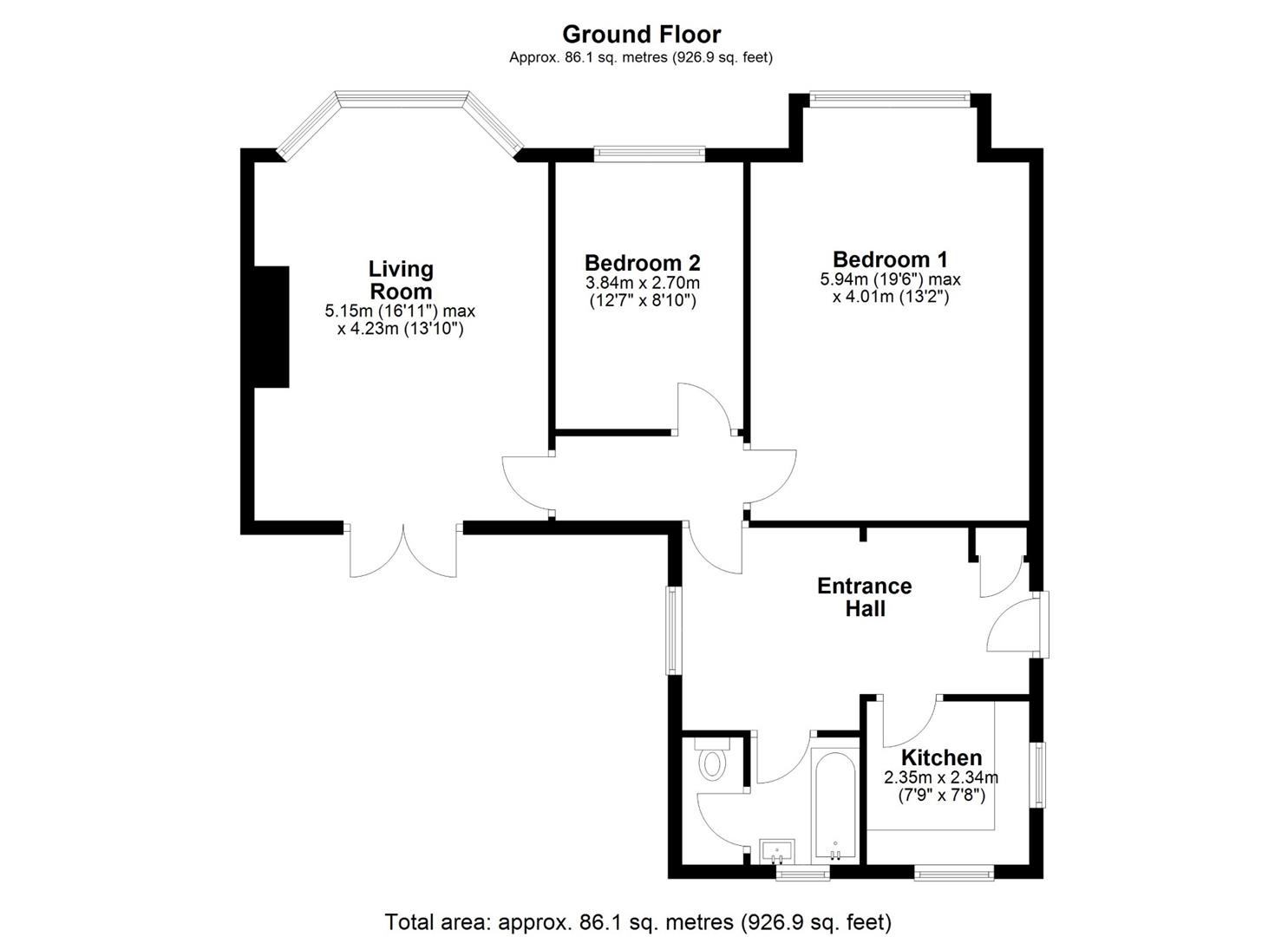 266 & 268, Cowley Road, Uxbridge floorplan