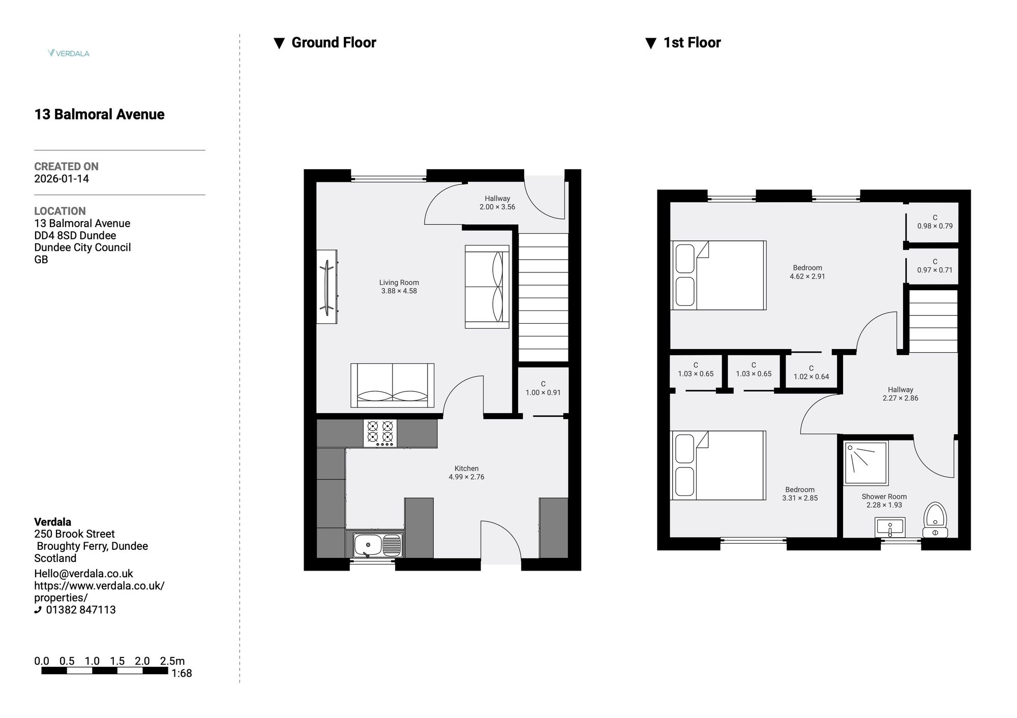 13 Balmoral Avenue, Dundee floorplan